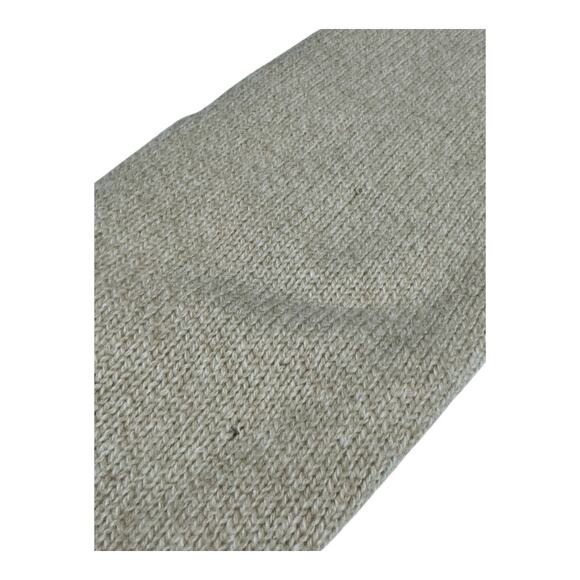 Lands End Women's Cardigan Sweater 8 Beige Wool Knit Sleeves Full Zip *DEFECTS* - Picture 9 of 14